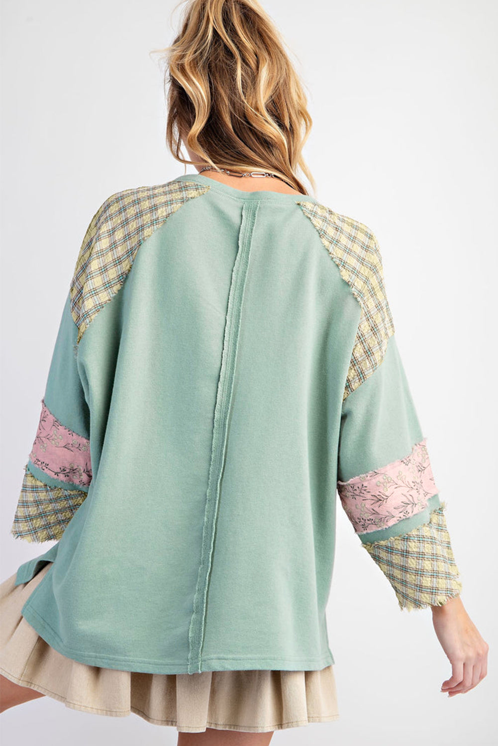 Patchwork Heart Long Sleeve Top