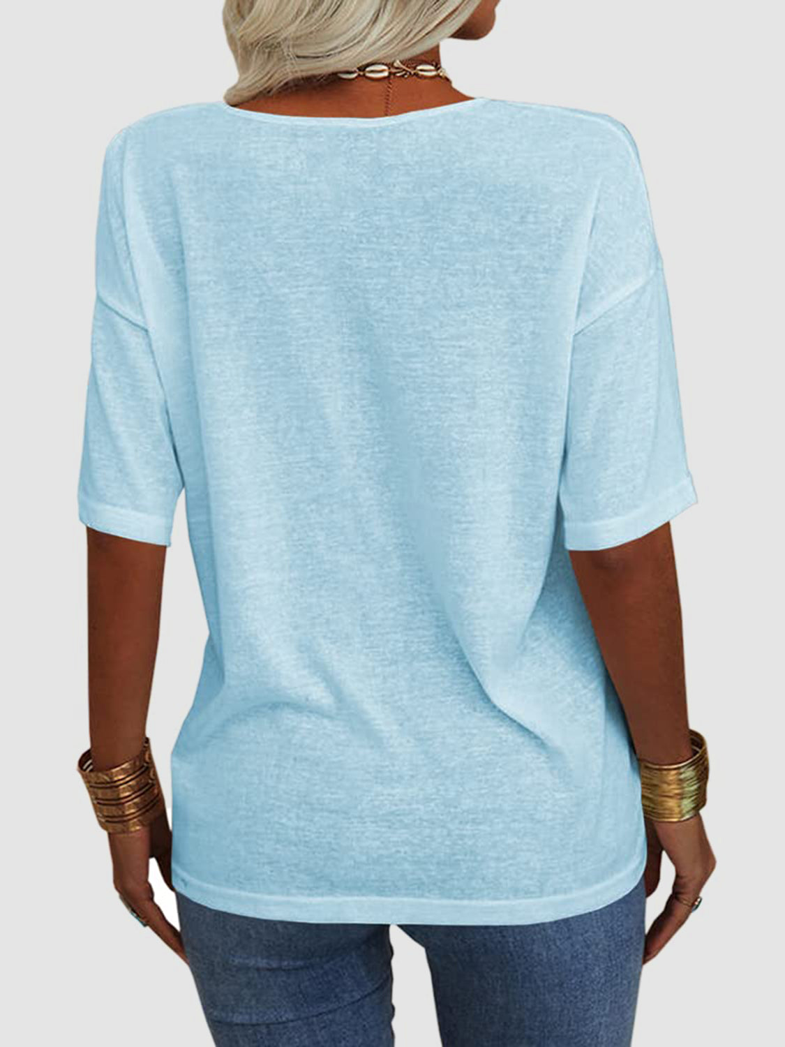V-Neck Half Sleeve T-Shirt
