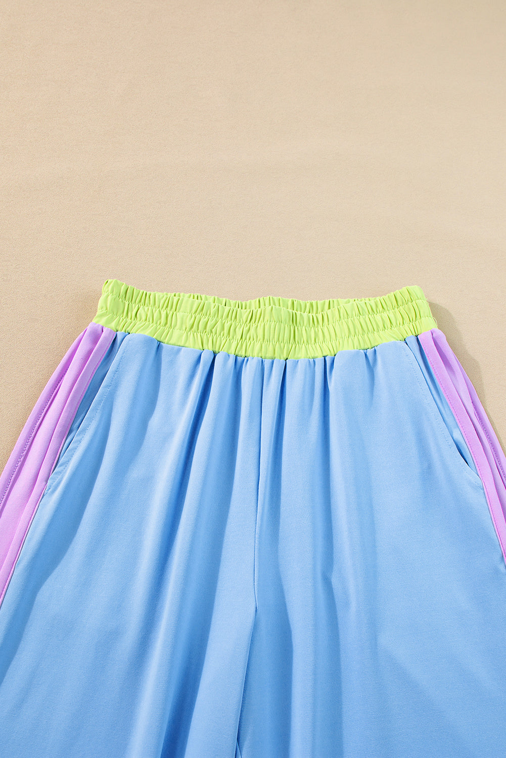 Hot Pink Colorblock Tee and Wide Leg Pants Set