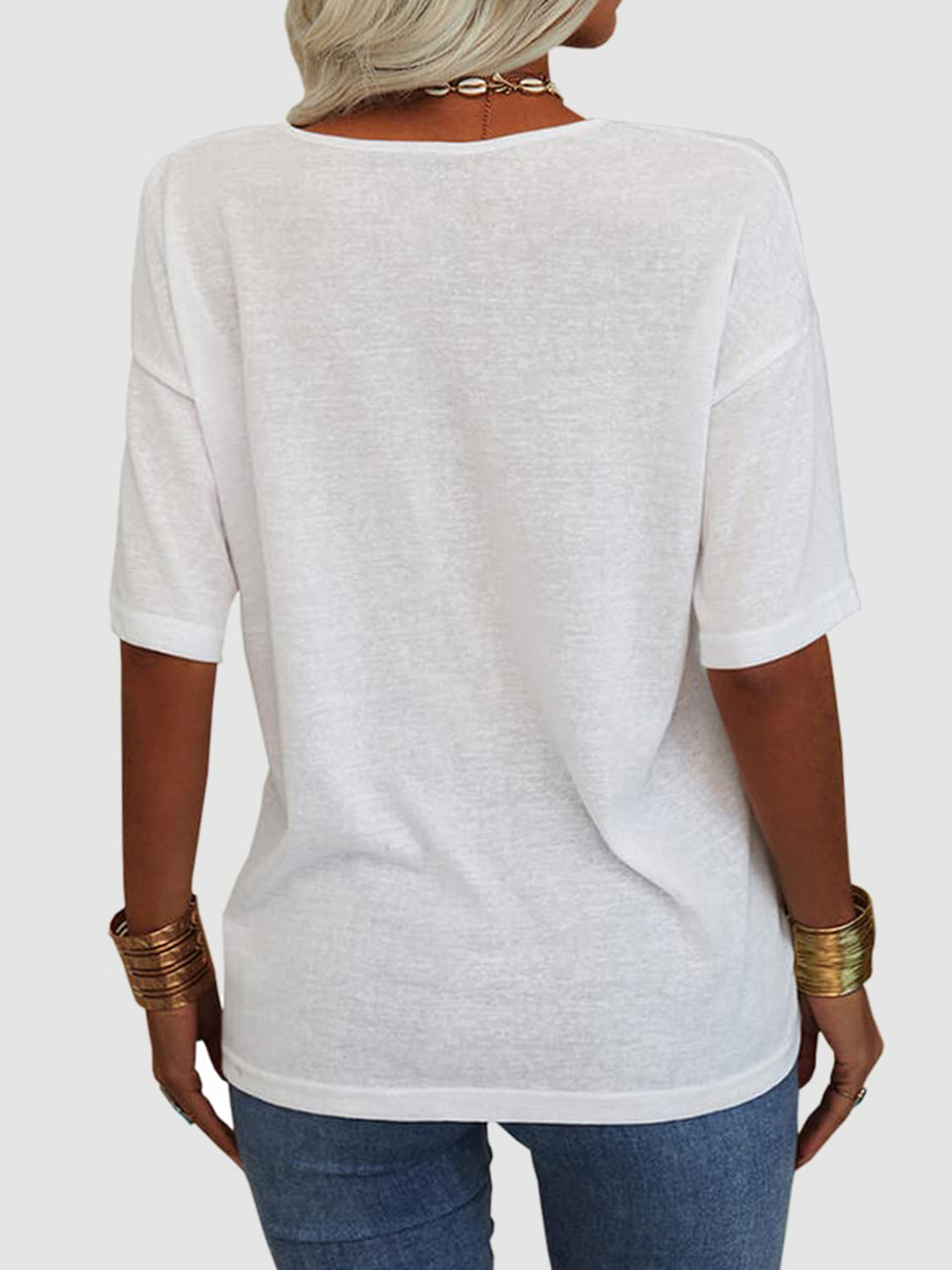 V-Neck Half Sleeve T-Shirt