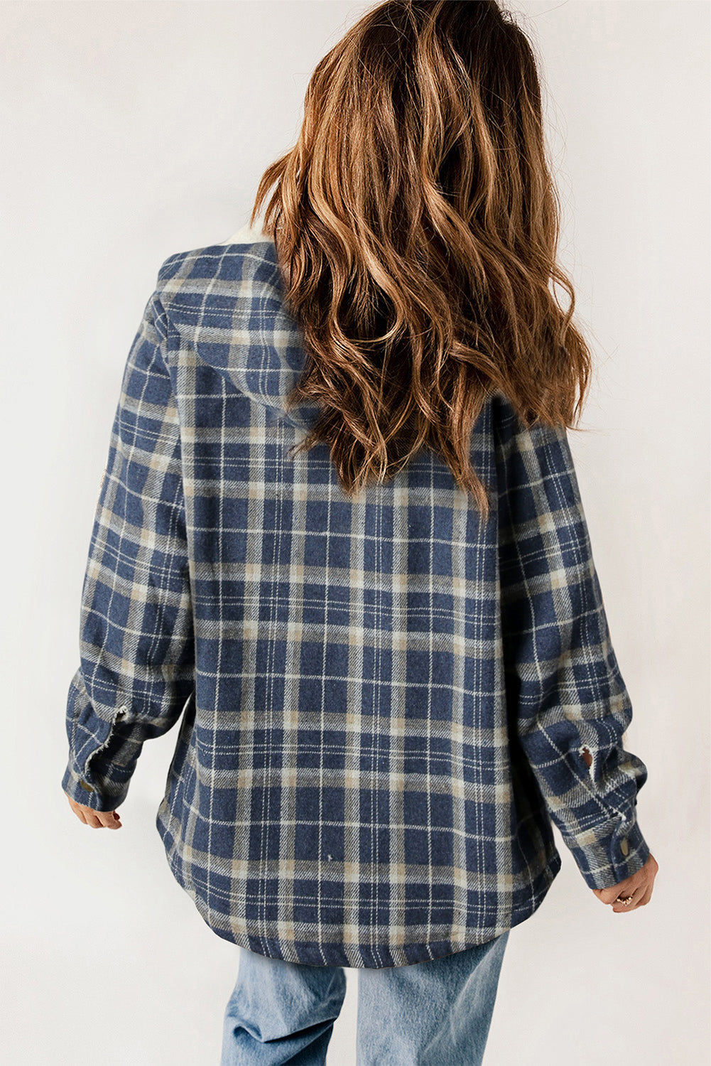 Sherpa Lined Hooded Flannel Jacket
