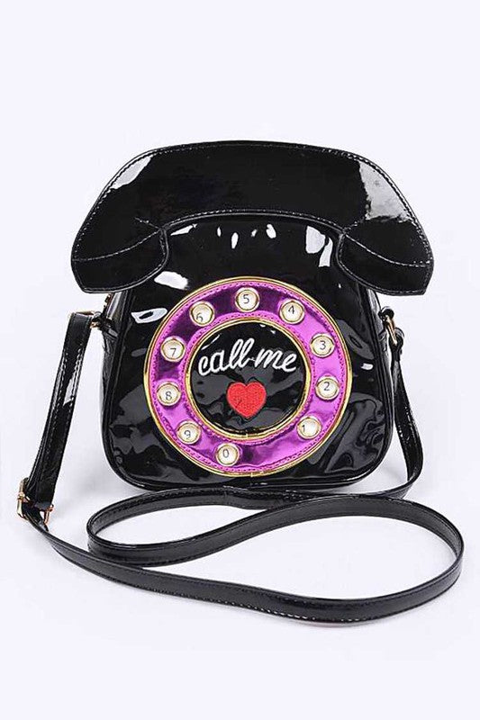 Patent Leather "Phone" Clutch with strap