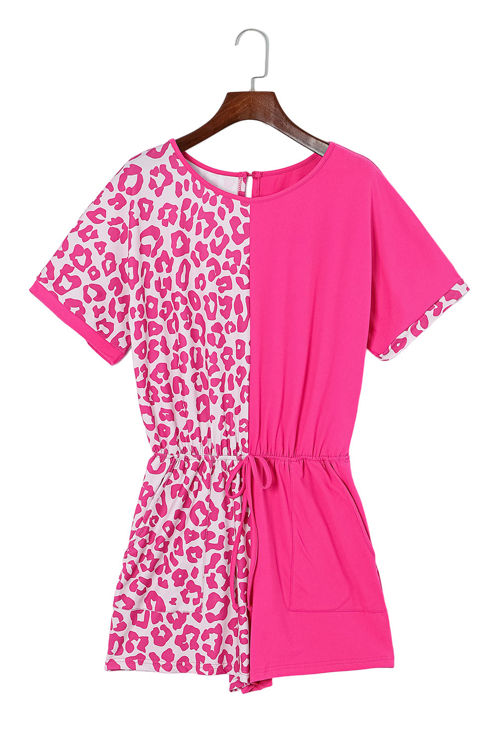 Leopard Patchwork T-Shirt Dress