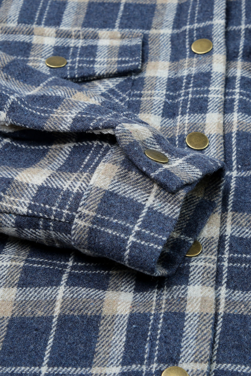 Sherpa Lined Hooded Flannel Jacket