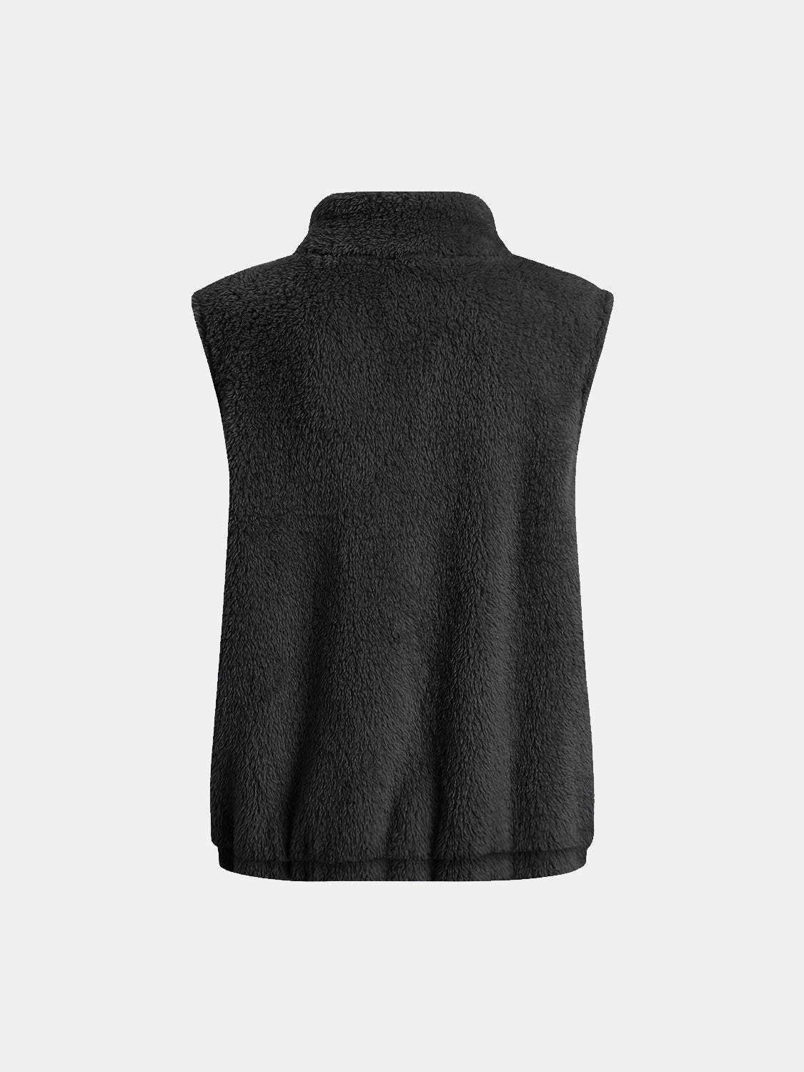 Furry Zip Up Vest with Pockets