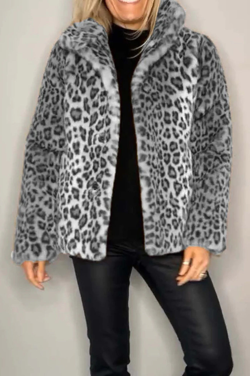 Leopard Furry Coat
