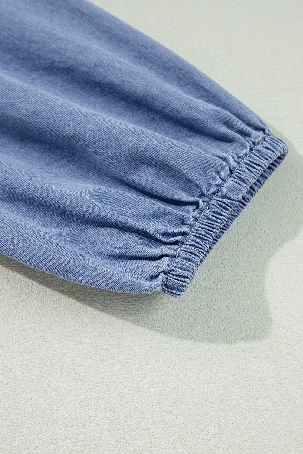 Three-Quarter Sleeve Denim Dress