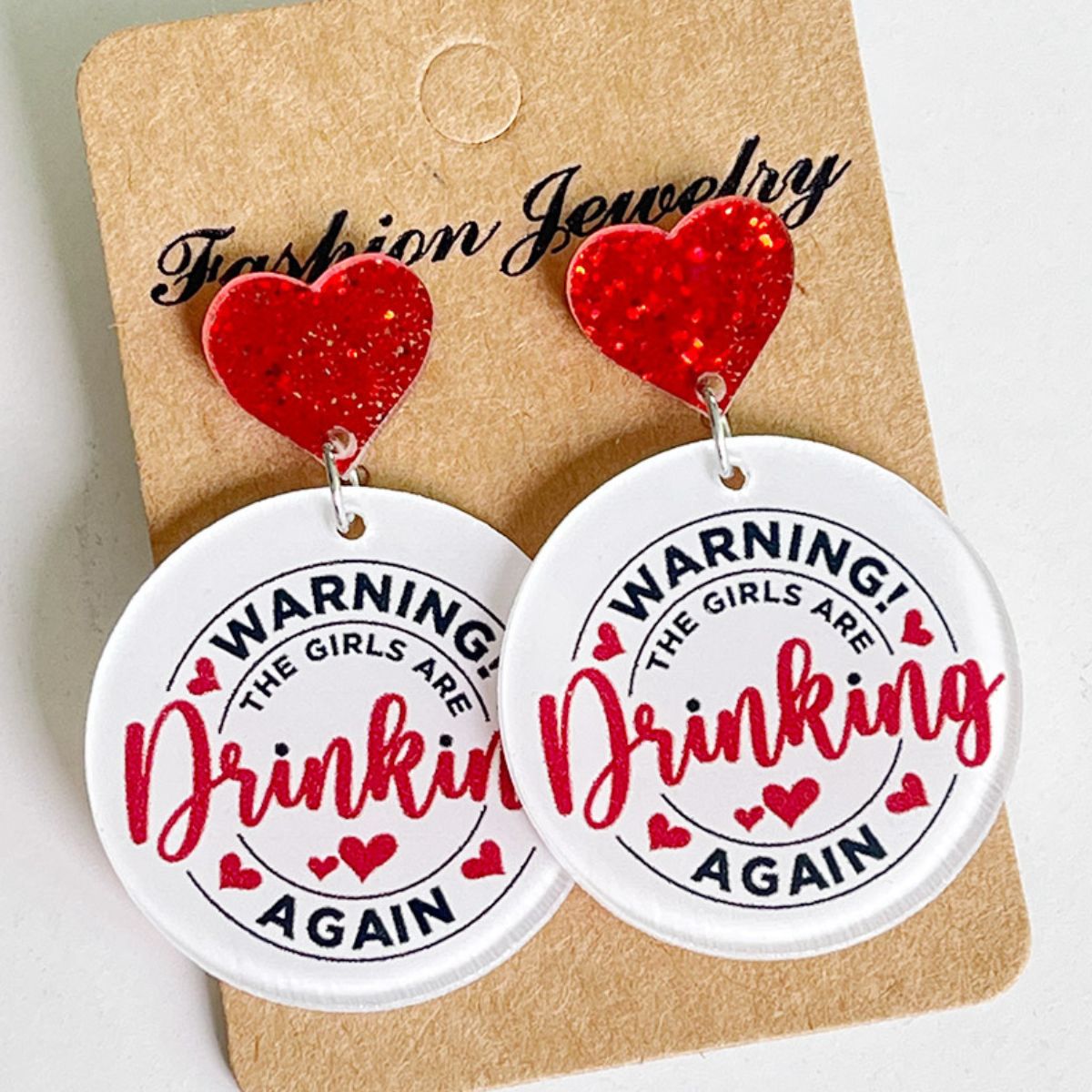 Assorted Drinks Festive Dangle Earrings