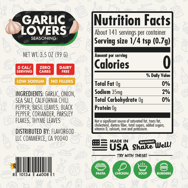 Flavor God brand "Garlic Lover's Seasoning"