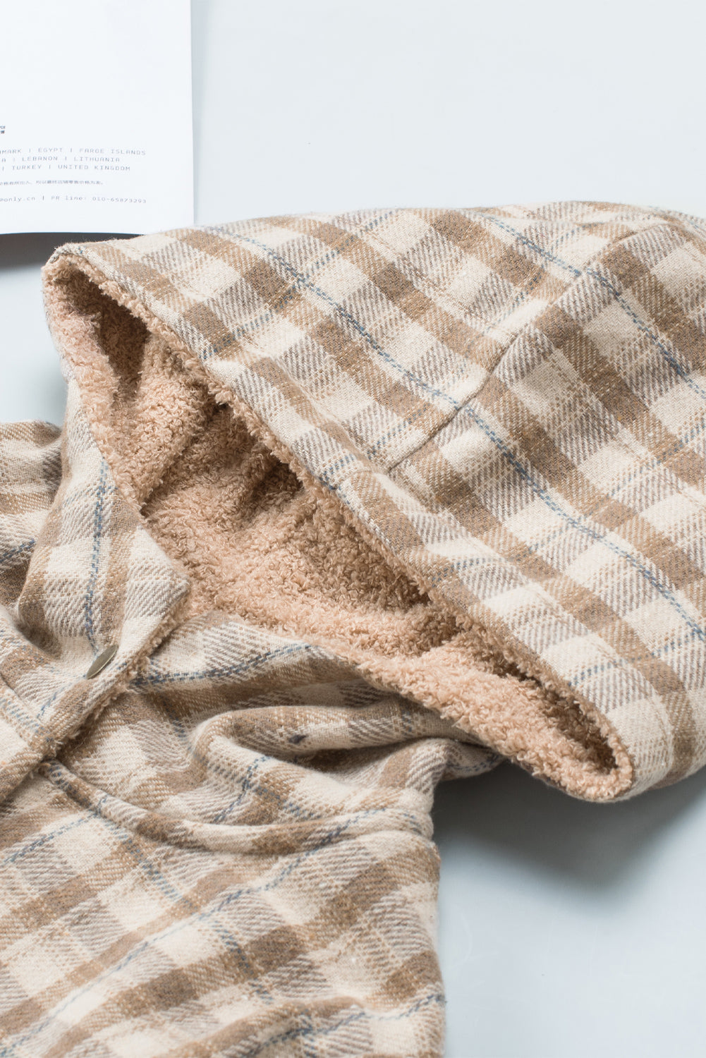 Sherpa Lined Hooded Flannel Jacket