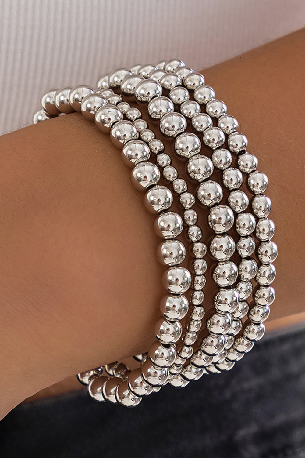Multi Layered Pearl Beaded Bracelet