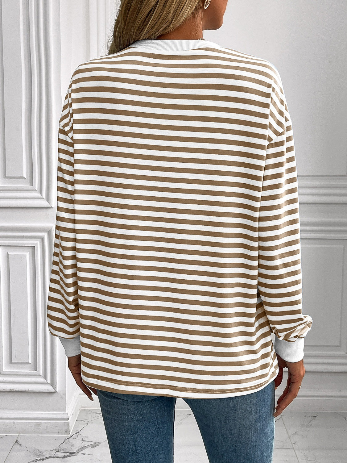 Ivy Lane Striped Long Sleeve Sweatshirt