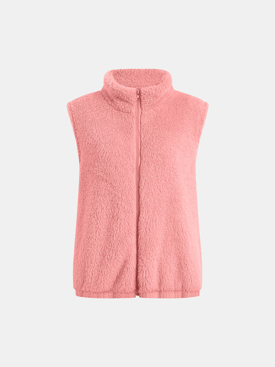 Furry Zip Up Vest with Pockets