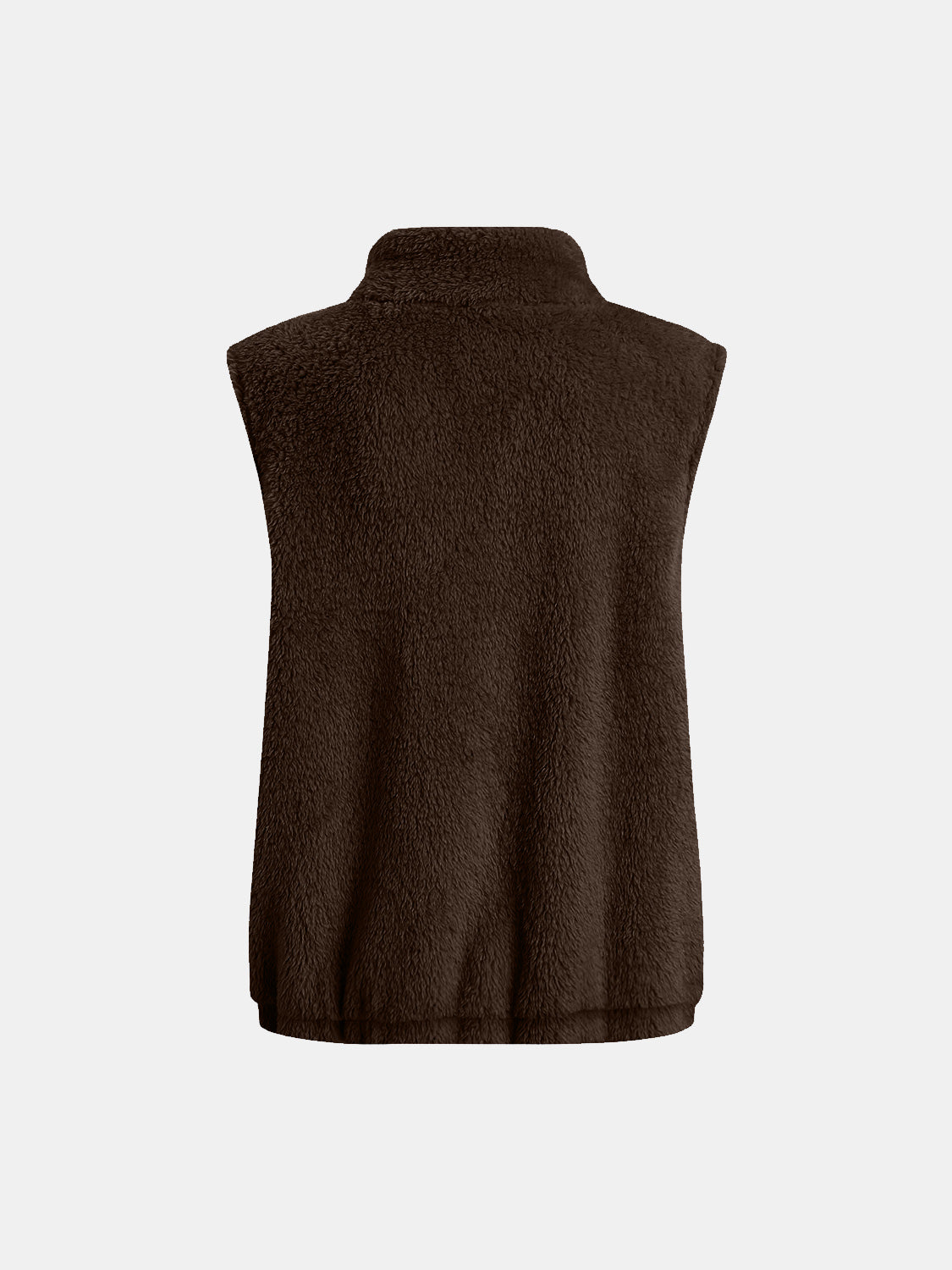 Furry Zip Up Vest with Pockets
