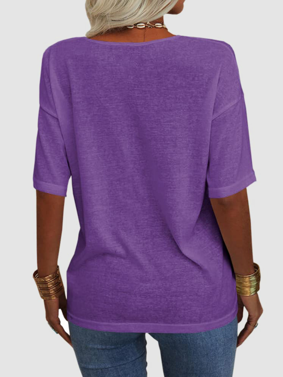 V-Neck Half Sleeve T-Shirt