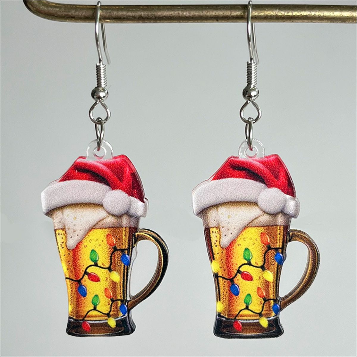Assorted Drinks Festive Dangle Earrings