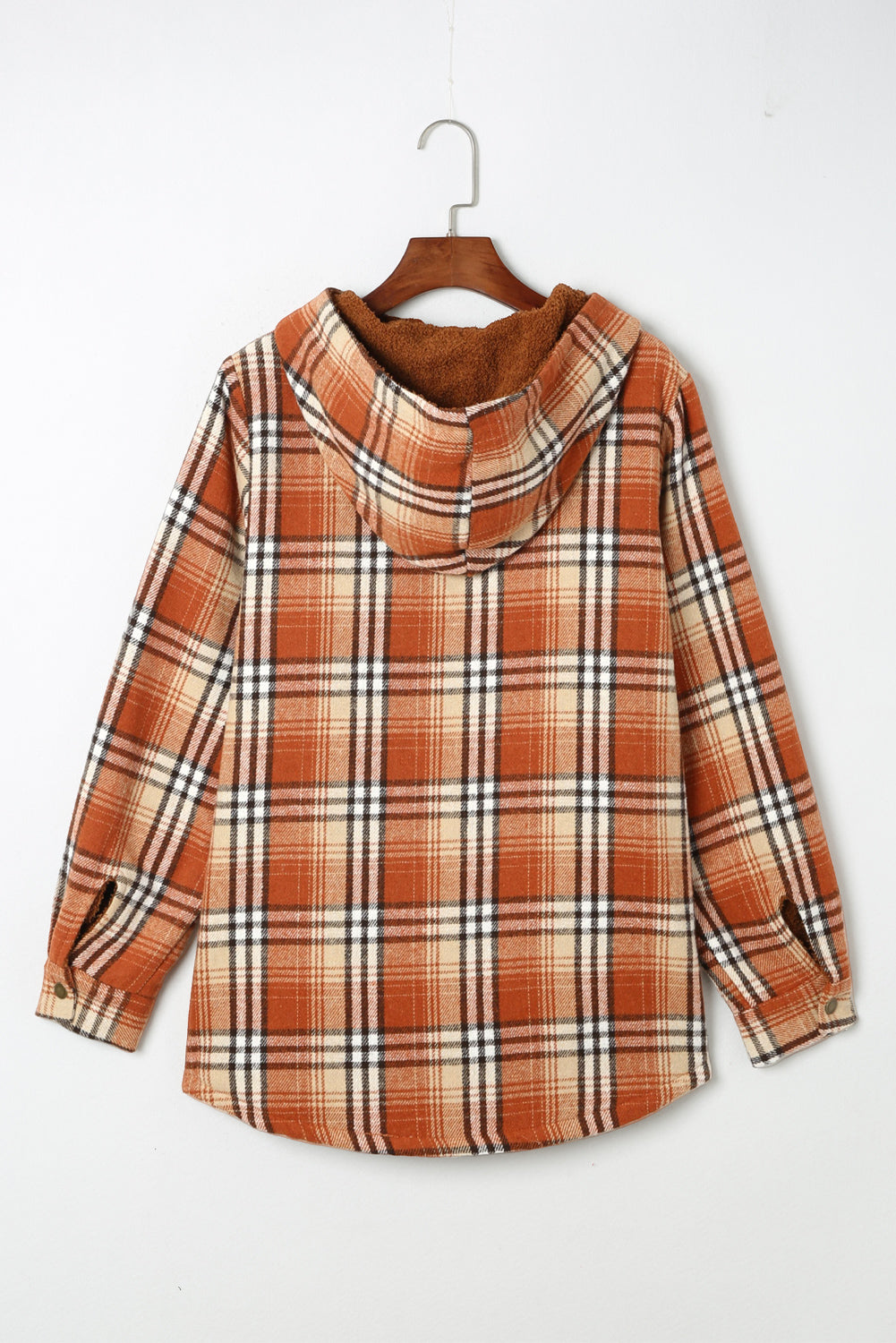 Sherpa Lined Hooded Flannel Jacket
