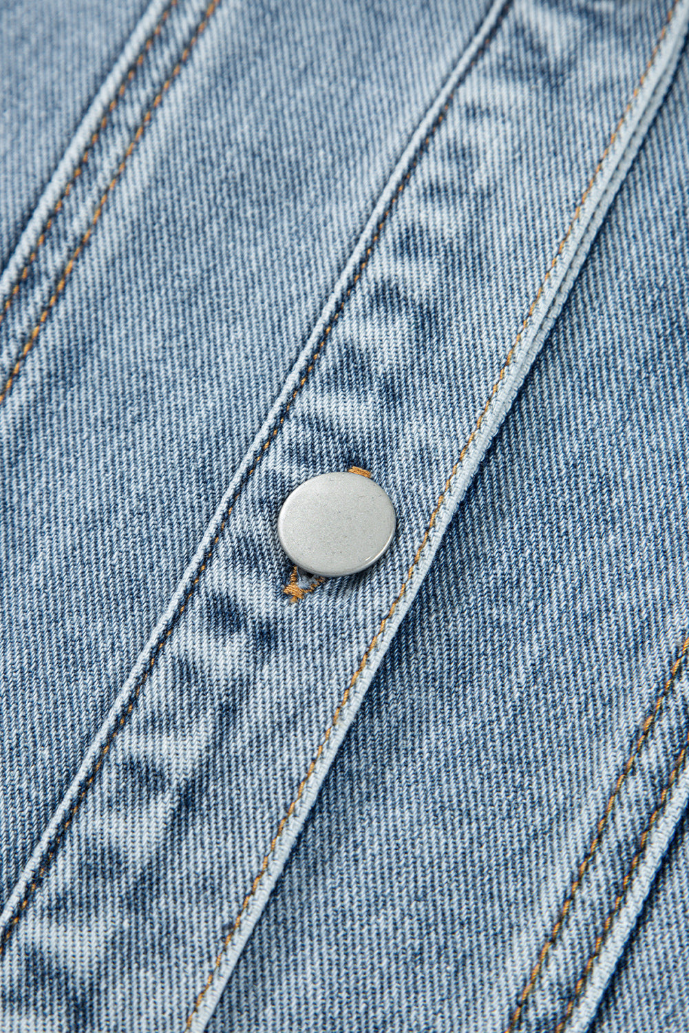 Scallop Trim Collar Denim Jacket