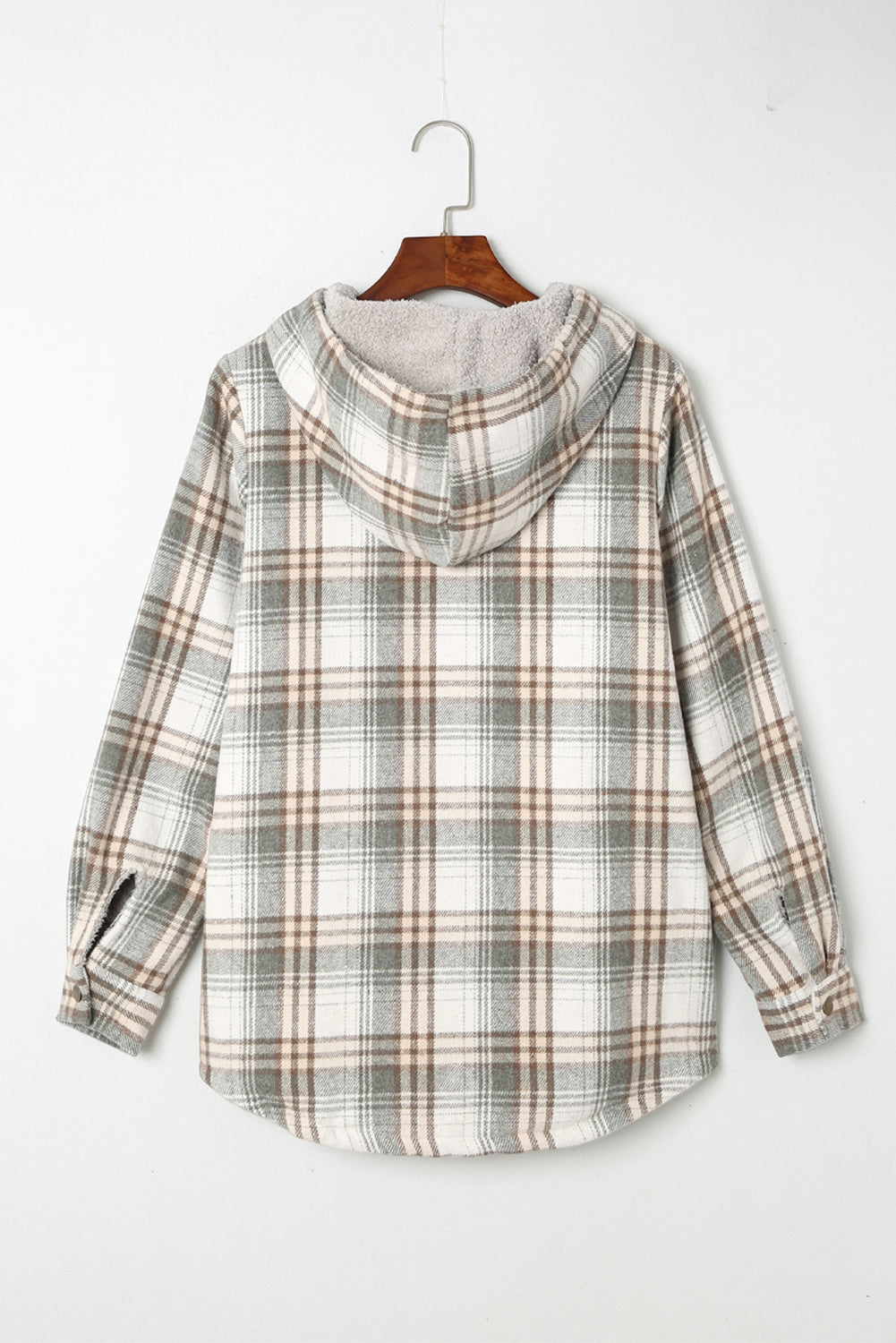 Sherpa Lined Hooded Flannel Jacket