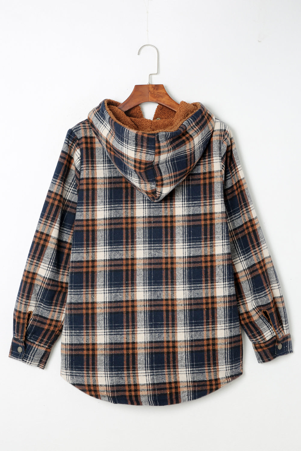Sherpa Lined Hooded Flannel Jacket
