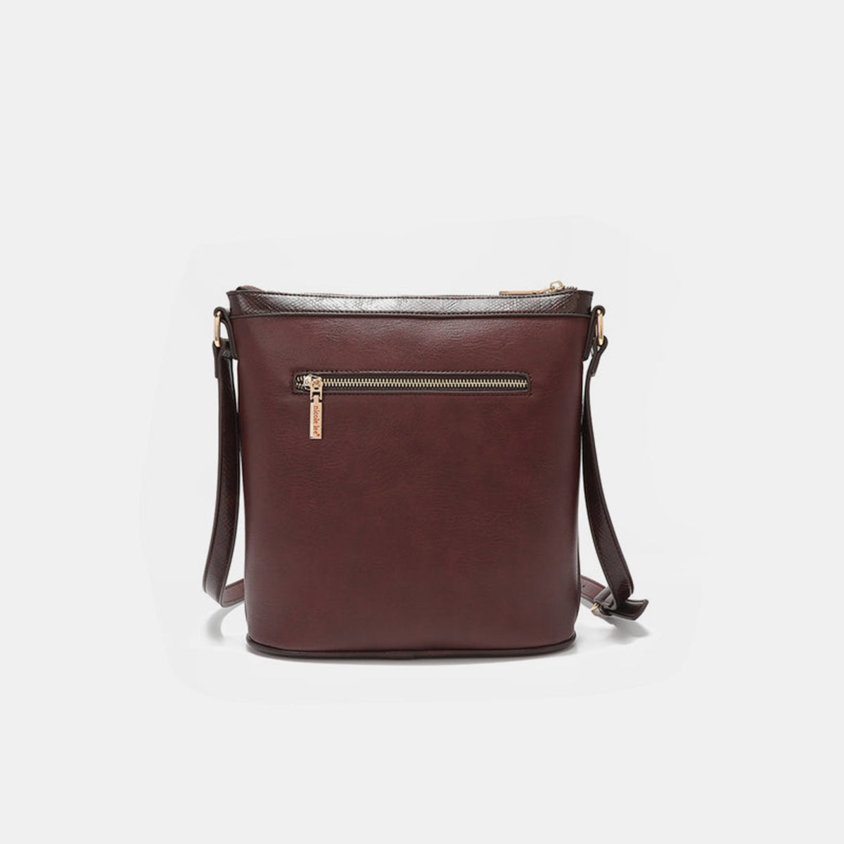 Nicole Lee Metallic Stitching Embroidery Inlaid Rhinestone Crossbody Bag