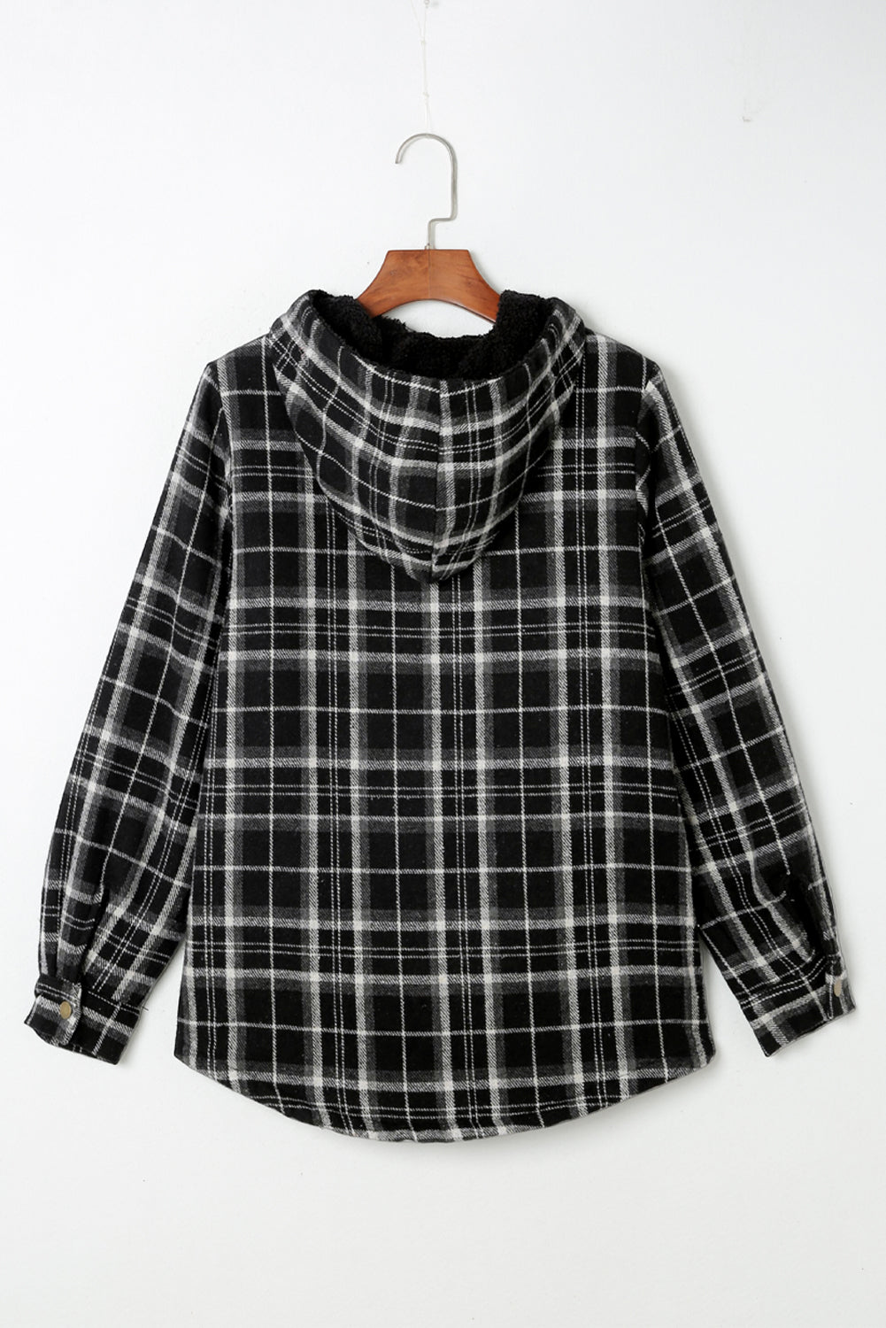 Sherpa Lined Hooded Flannel Jacket