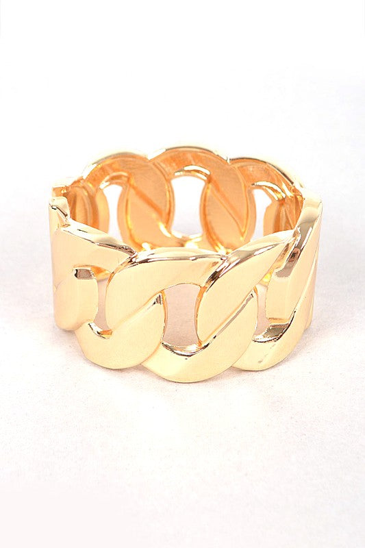 Cutout Hinged Iconic Bangle gold or silver