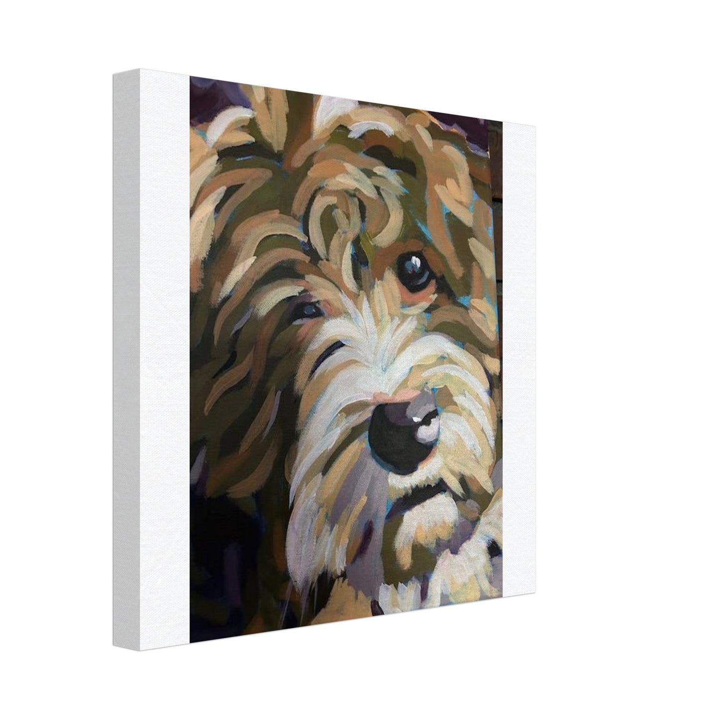 8 X 10 reproduction of an original art of a Doodle dog on canvas