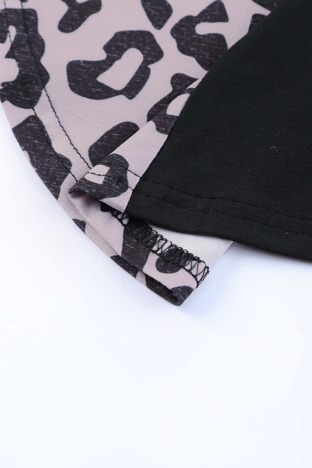 Leopard Patchwork T-Shirt Dress