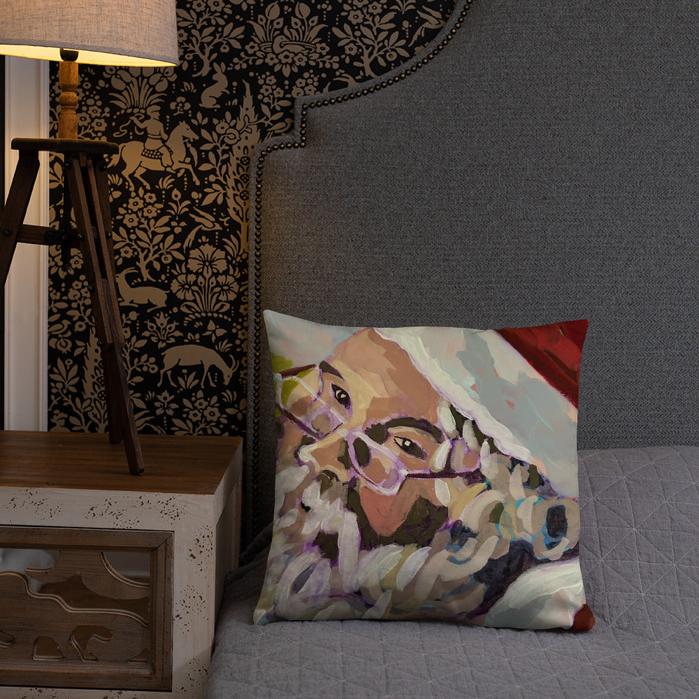 18" X 18" Christmas Pillow - Reproduction of Original Paintings