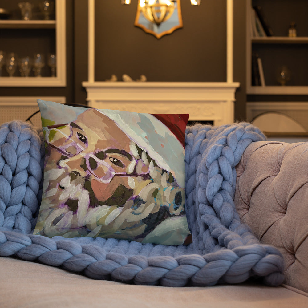 18" X 18" Christmas Pillow - Reproduction of Original Paintings