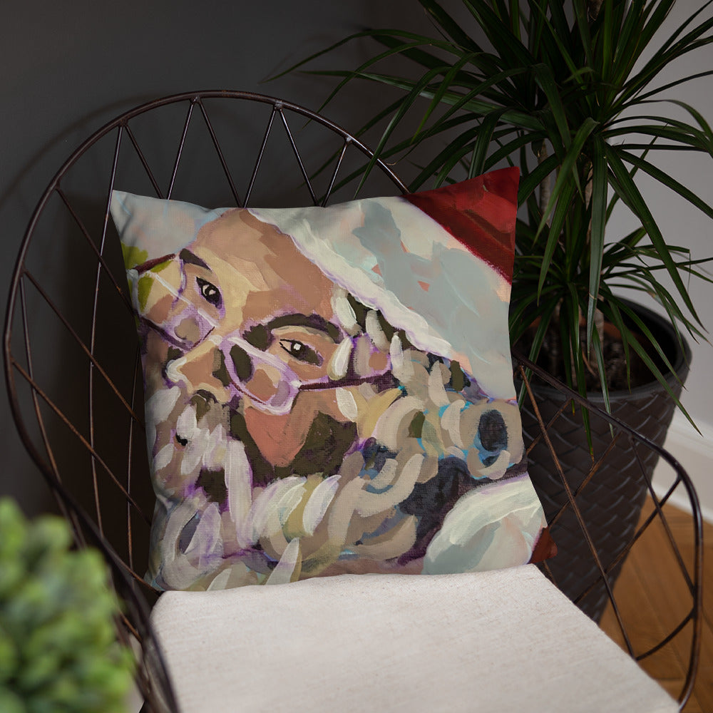 18" X 18" Christmas Pillow - Reproduction of Original Paintings