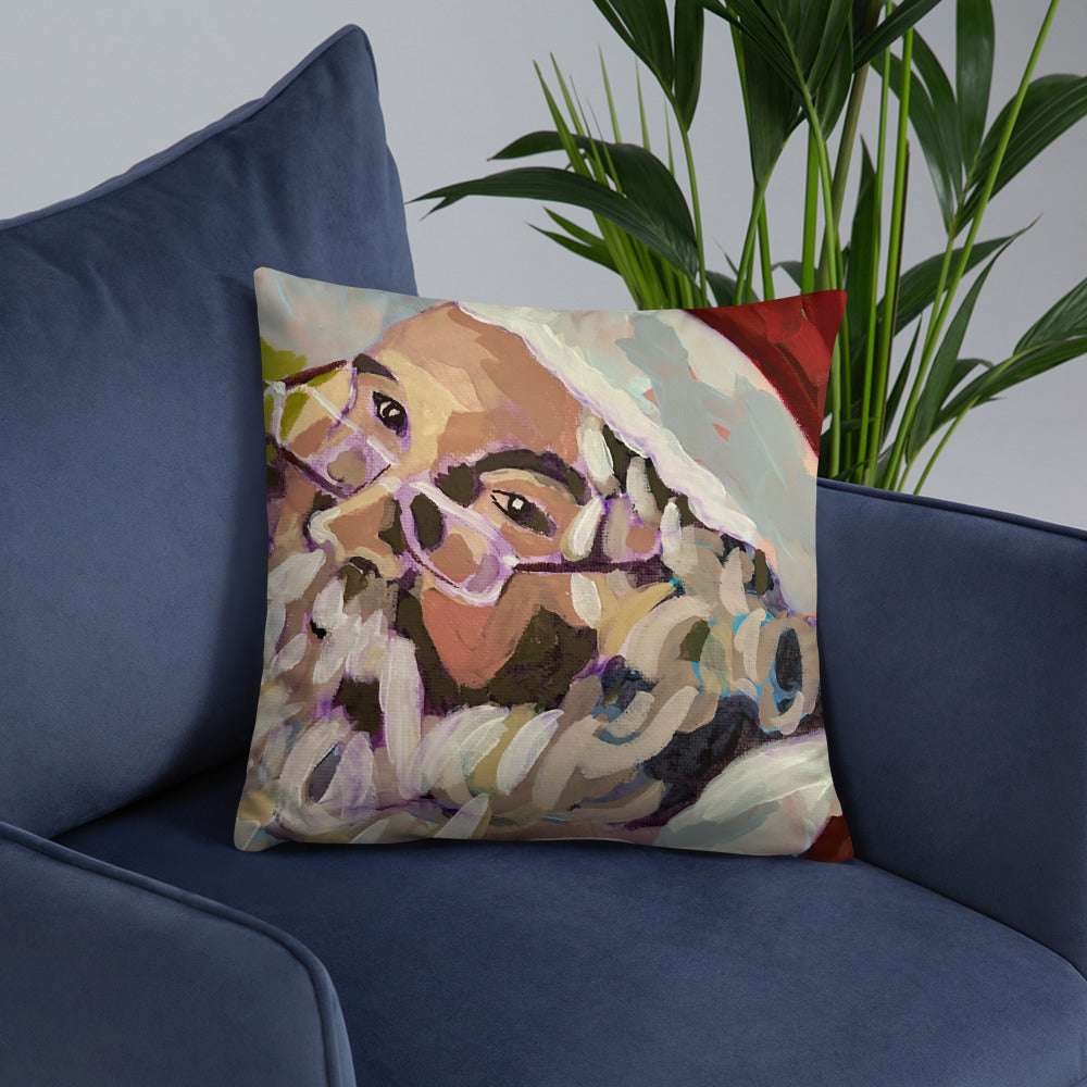 18" X 18" Christmas Pillow - Reproduction of Original Paintings