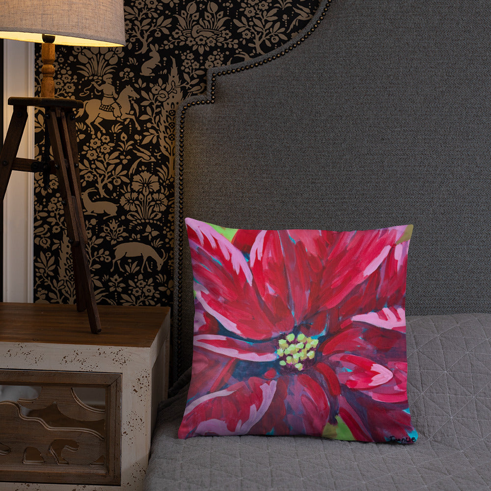 18" X 18" Christmas Pillow - Reproduction of Original Paintings