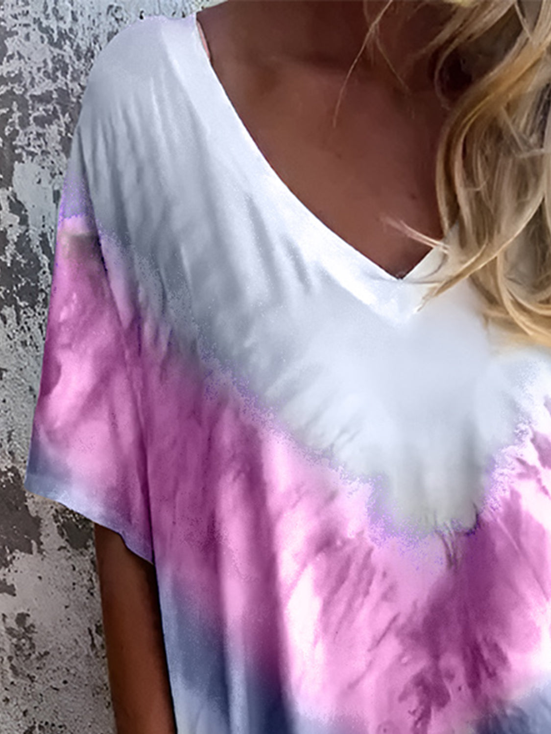 Tie-Dye Short Sleeve Maxi Dress