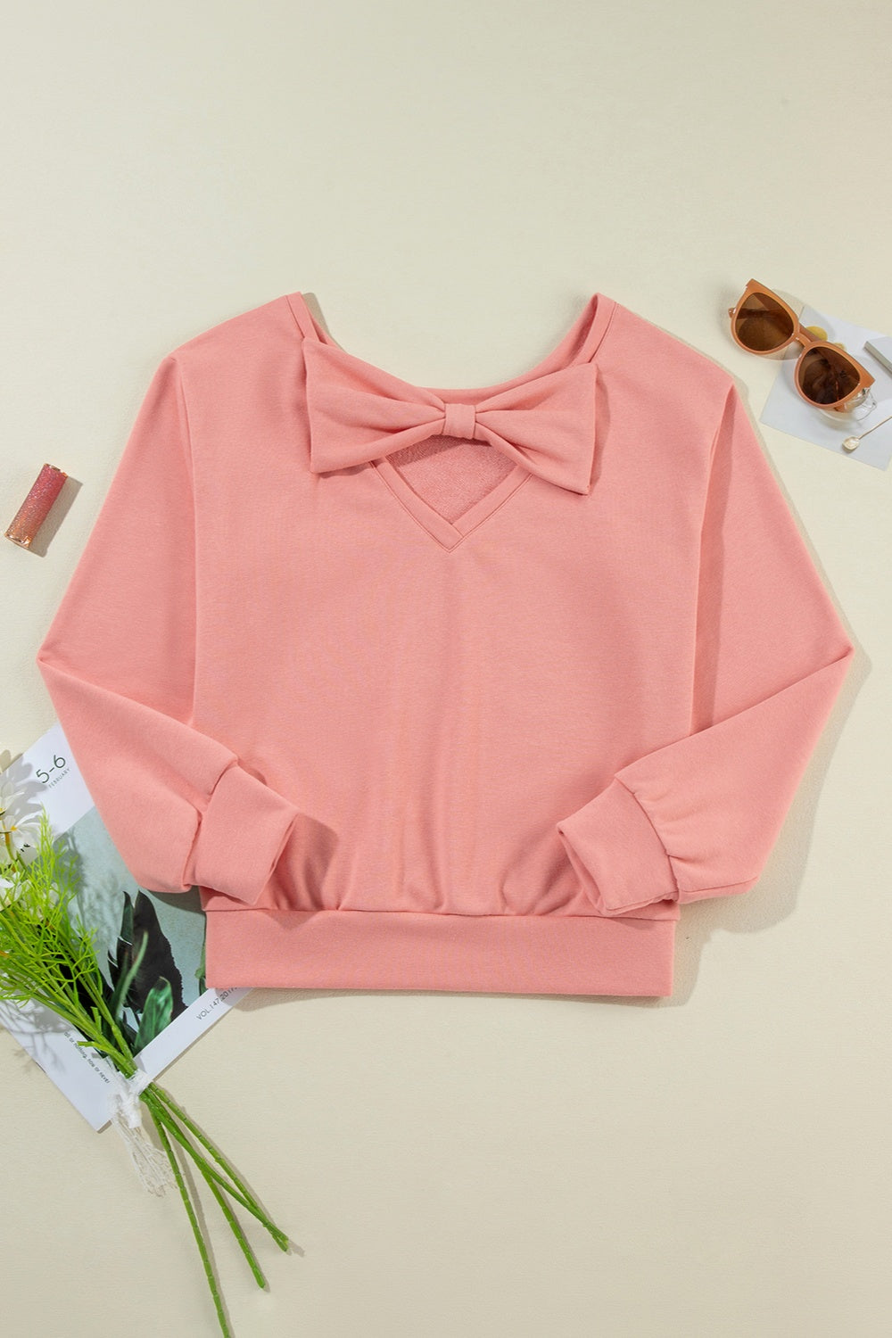 Long Sleeve Sweatshirt with Bow