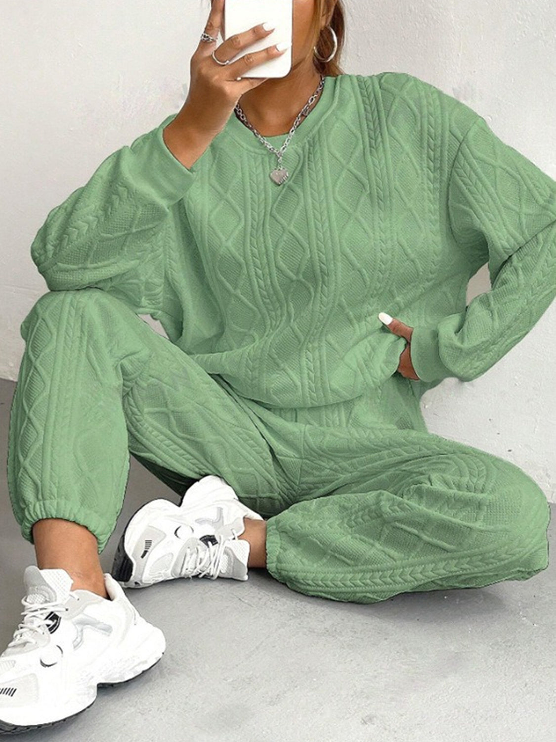 Textured Loungewear Set
