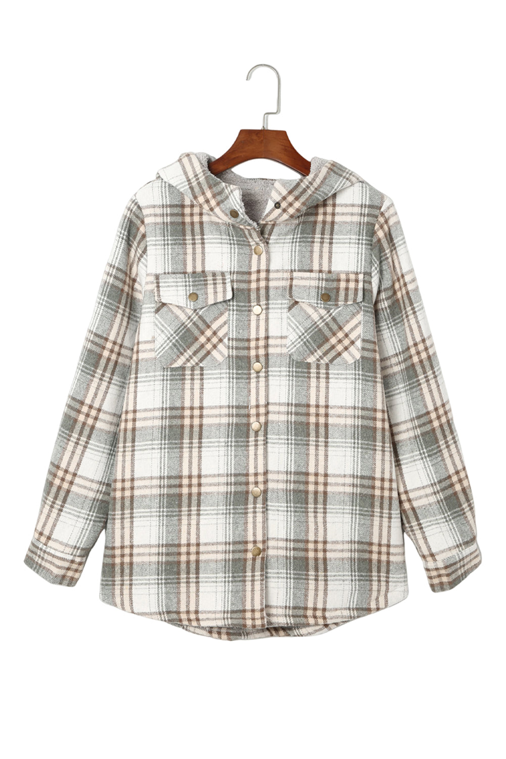 Sherpa Lined Hooded Flannel Jacket