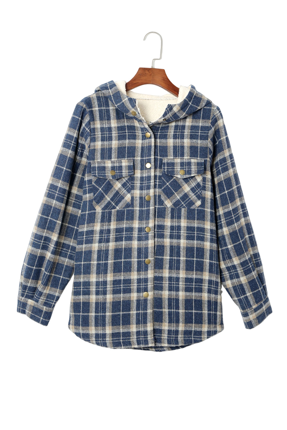Sherpa Lined Hooded Flannel Jacket
