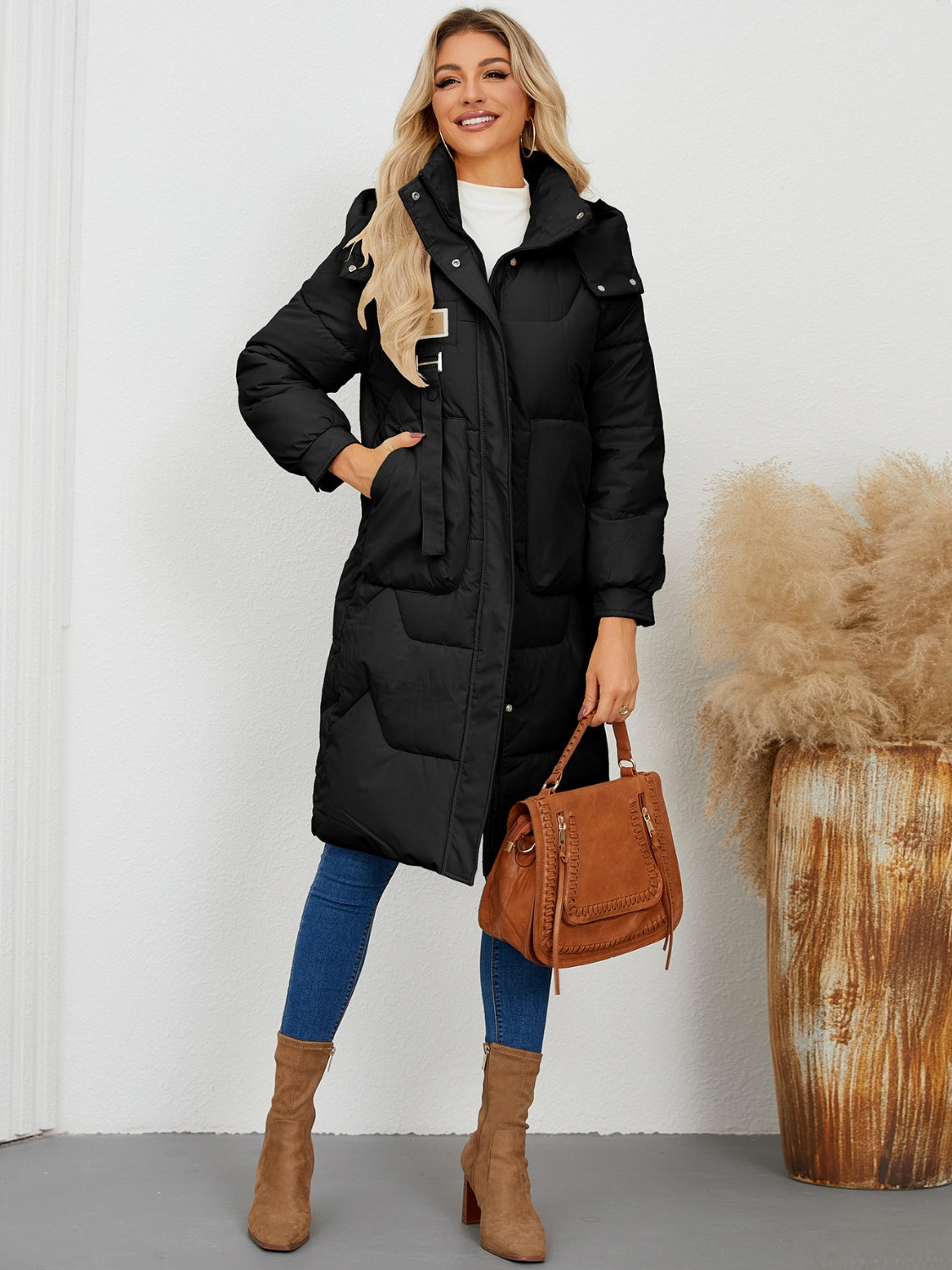 Longline Hooded Winter Coat