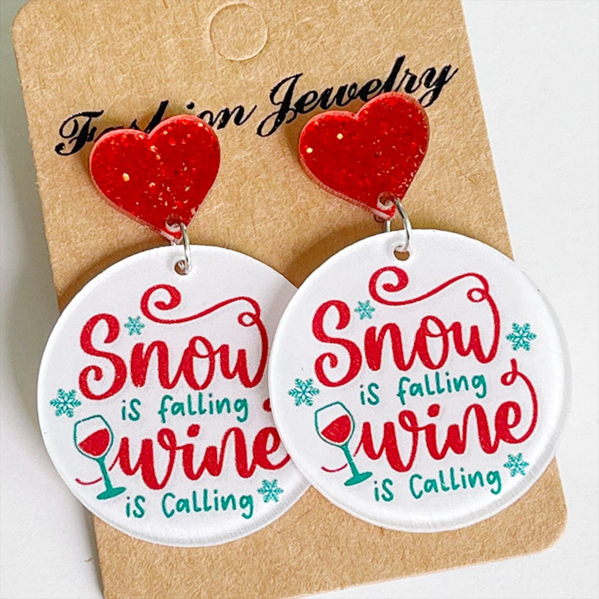 Assorted Drinks Festive Dangle Earrings