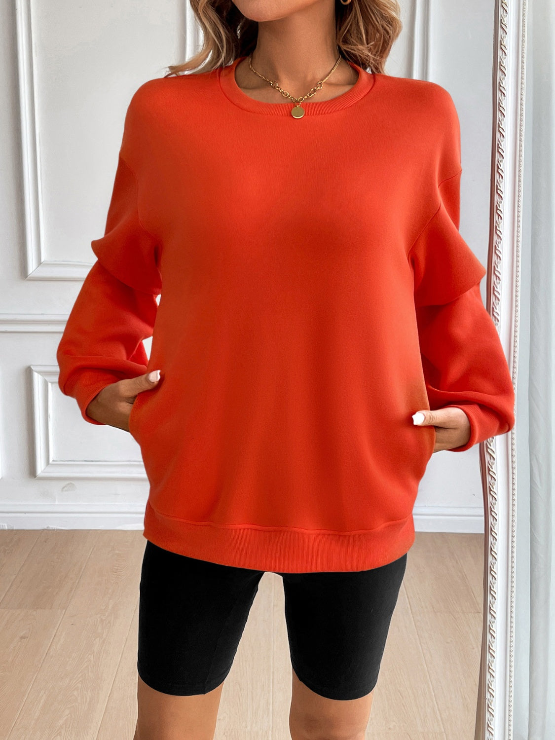 Ivy Lane Long Sleeve Sweatshirt with Pockets