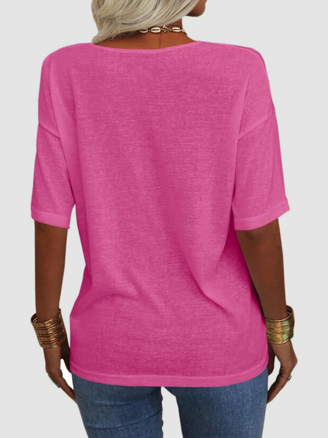 V-Neck Half Sleeve T-Shirt