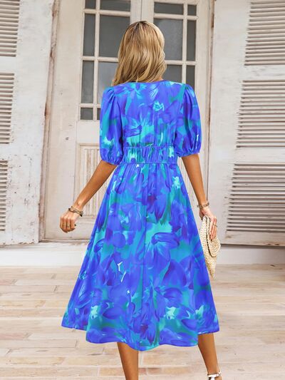 Printed Short Sleeve Dress