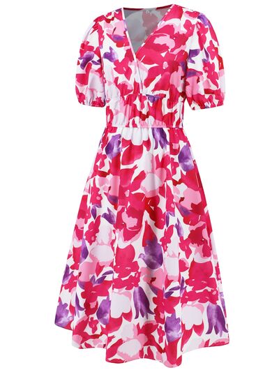 Printed Short Sleeve Dress
