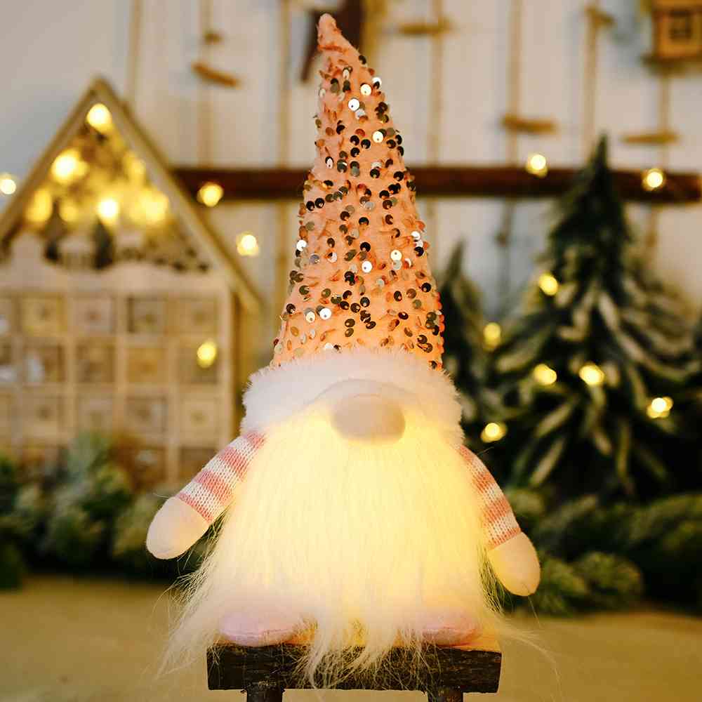 Sequin Light-Up Gnome