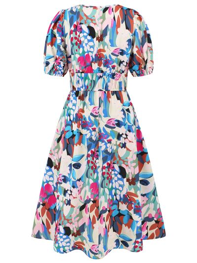 Printed Short Sleeve Dress