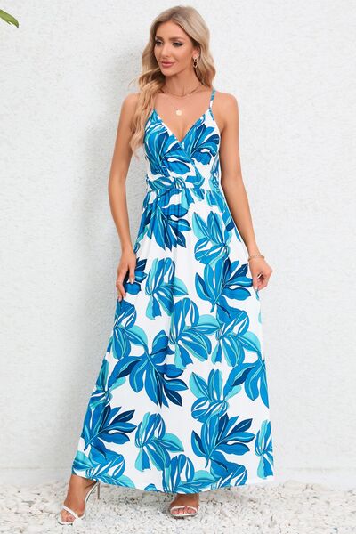 Tropical Print Maxi Dress