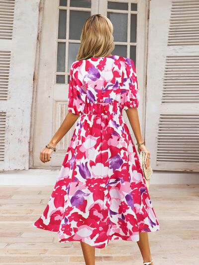 Printed Short Sleeve Dress