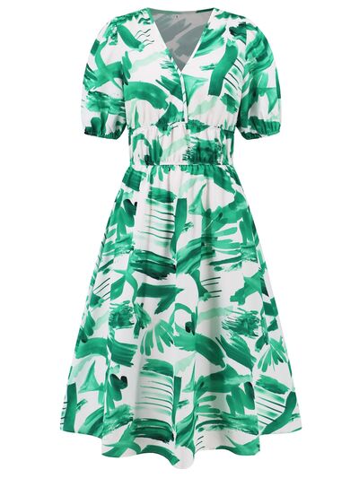 Printed Short Sleeve Dress